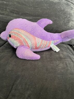 Purple Plush Dolphin Stuffed Animal